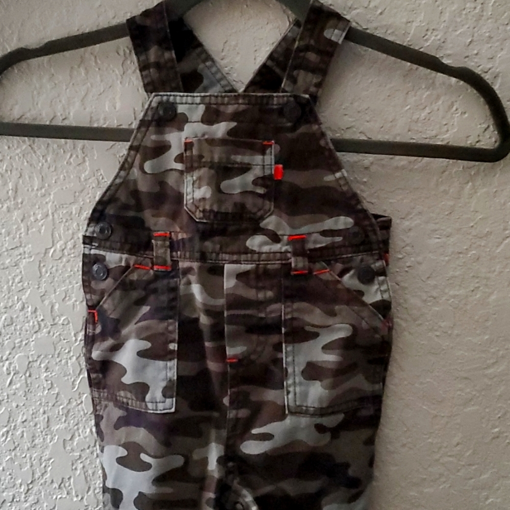 Carters Camo Overalls,9 months